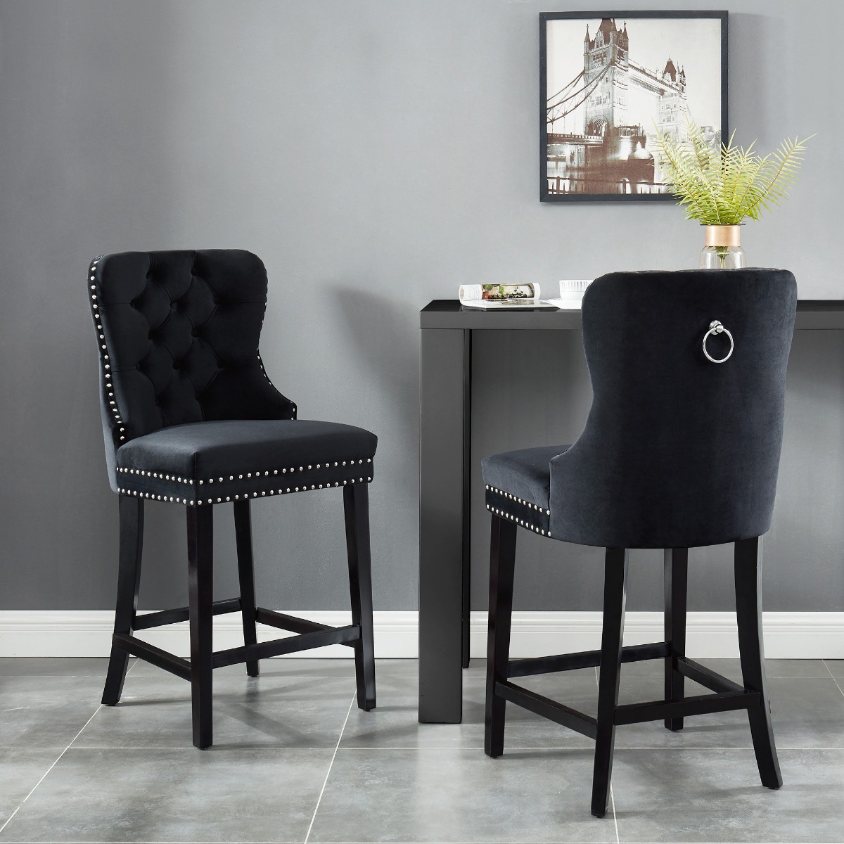 Rizzo 26'' Counter Stool in Black